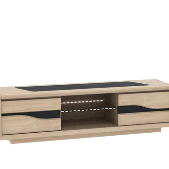 CERAM - Meuble TV 2 p COULISSANTES + 1 niche