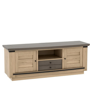 MAGELLAN - Meuble TV 2 portes 1 tiroir 1 niche